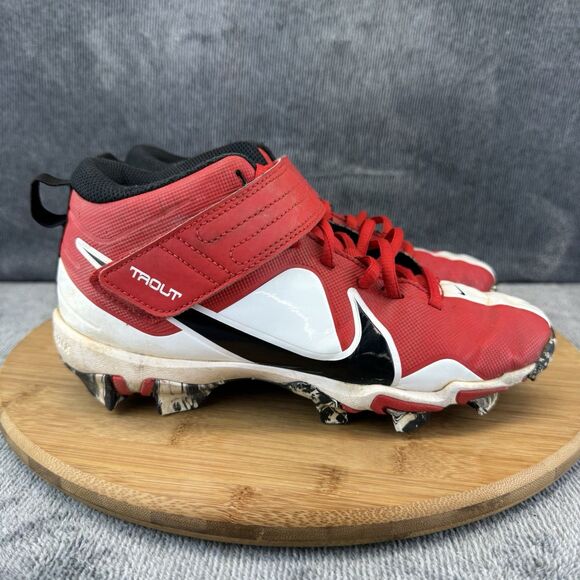Nike Other - Nike Trout Cleats Shoes Boys Size 4.5Y Red White Baseball Angels Sneakers CQ764